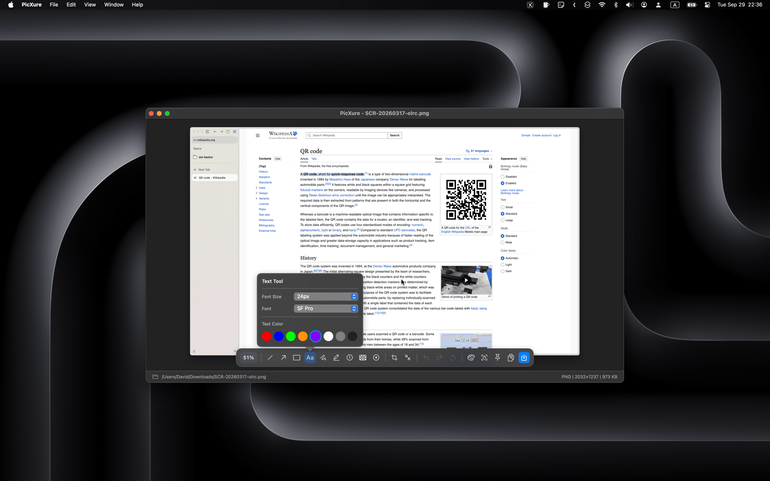 Text tool